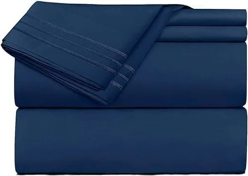 Miniatura 6 de Juego de sábanas para cama individual – Tamaño de dormitorio universitario – Sábanas extra largas de microfibra ultrasuave 1800 premium – Doble