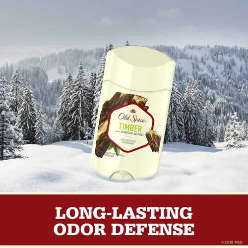 Miniatura 3 de Old Spice Desodorante antitranspirante para hombre, madera con sándalo, inspirado en elementos naturales, sólido invisible, 2.6 onzas, paquete de 12