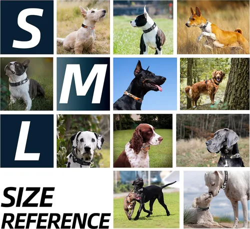 Miniatura 6 de Collar de perro acolchado suave, cuello de 16 a 25 pulgadas, collar ajustable resistente con logotipo reflectante 3M para perros medianos y grandes