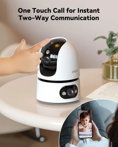 Miniatura 3 de Imou Cámara de seguridad de 10 MP para interiores, monitor de bebé de doble lente con inclinación panorámica de 360°, cámara para seguridad