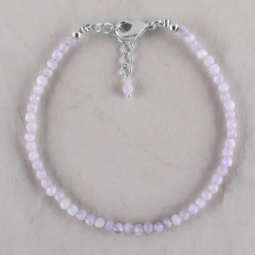Miniatura 29 de Yanara Stone Bracelets For Women Beads Dainty Gemstones Jewelry for Women Birthstone, Chakra Energy Healing Crystals, Silver Plated Chain 8 inch