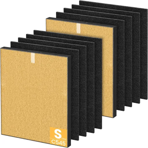 Miniatura 9 de C545 Filtro de repuesto HEPA S compatible con purificador de aire Winix C545, reemplaza a la parte 1712-0096-00 y 2522-0058-00, 1 filtro HEPA + 4