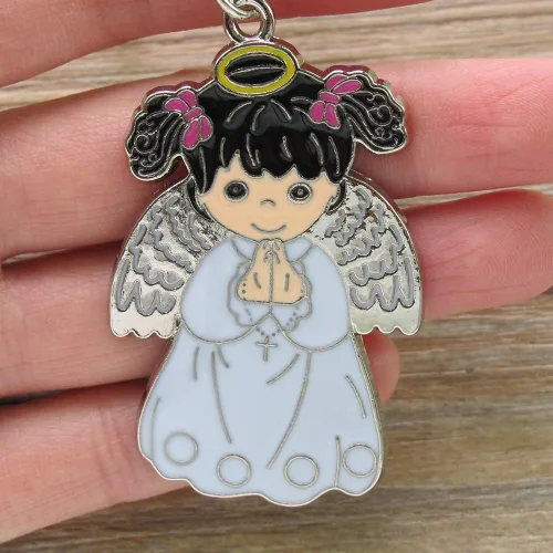 Miniatura 2 de Regalo de fiesta de bautismo (12 piezas) Llavero de niña ángel rezando/Recuerdos de bautizo/Primera Comunión/Recuerdos de Bautizo/Recuerdos