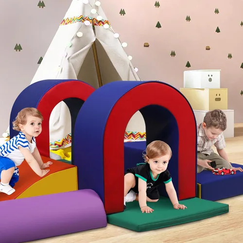 Miniatura 3 de TODEFULL Bloques de escalada de espuma de 10 piezas, juguetes de escalada suaves para niños pequeños, gimnasio ligero de escalada para bebés, juego
