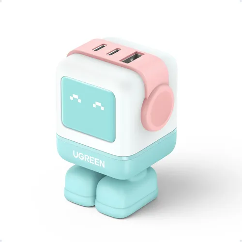 Miniatura 11 de UGREEN Uno - Bloque de cargador USB C de 65 W, Nexode 3 puertos GaN cargador rápido con pantalla, divertidos regalos de robot para hombres y Negro