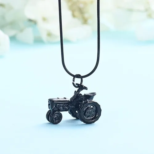 Miniatura 39 de Imrsanl Joyería de cremación para cenizas, motocicleta, automóvil pequeño, collar de urna de tractor para cenizas para hombres, recuerdo