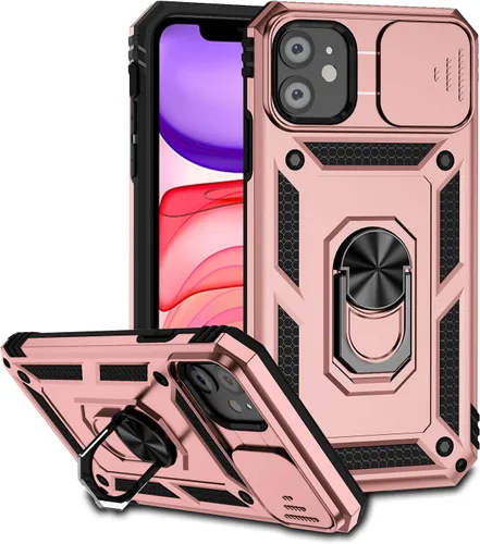 Miniatura 13 de Funda magnética compatible con iPhone 11 de 6.1 pulgadas, funda magnética para iPhone 11 con cubierta de cámara y soporte de grado militar, a prueba