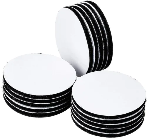 Miniatura 10 de BRAVESHINE Cintas redondas con adhesivo – 36 piezas de cierres de gancho y bucle de resistencia industrial – Cintas entrelazadas extraíbles de doble