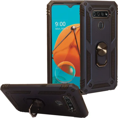 Miniatura 15 de Para LG K51, LG Reflect (LM-K500) - Funda híbrida con soporte de anillo - RS2 Negro