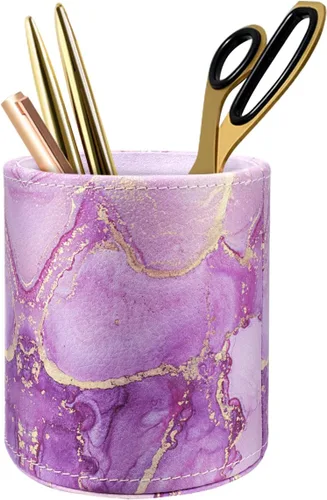 Miniatura 17 de Soporte para bolígrafos para mujeres y niñas, taza de lápices, decoración de escritorio rosa, soporte para brochas de maquillaje, soporte grande