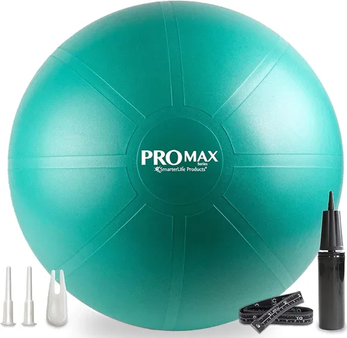 Miniatura 8 de SmarterLife PRO MAX - Pelota de entrenamiento para fitness, yoga, equilibrio, estabilidad o parto para embarazo y parto, ideal como silla de pelota
