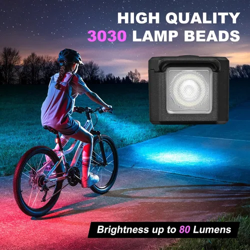 Miniatura 6 de Qisan USB Rechargeable Bike Headlight, Waterproof Front Cycling Light with 3 Modes for Road & Mountain Biking, Night Riding Safety Light for
