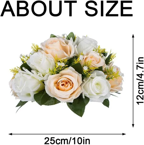 Miniatura 8 de Sziqiqi Flores de Rosas de Seda Artificial Flores Artificiales para Decoraciones de Centros de Mesa de Fiestas de Boda Flores Decorativas