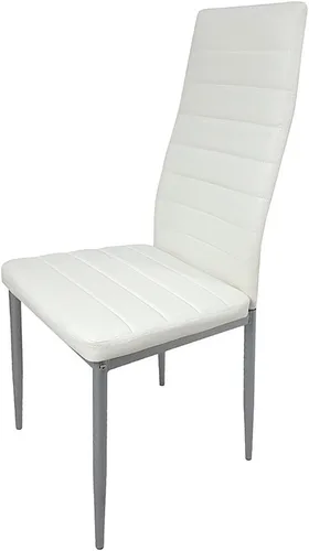 Miniatura 6 de Juego de 4 sillas de comedor para comedor, sillas de cocina modernas con patas de metal y cojín tapizado de piel sintética para comedor y cocina