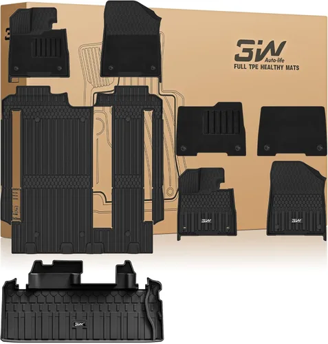 Miniatura 11 de 3W Alfombrilla de carga personalizada para Toyota Sienna 2021-2026, alfombrilla de maletero TPE para Sienna 7 asientos y 8 asientos, accesorios