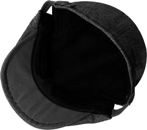 Miniatura 5 de meioro Gorra Plana de Algodón para Hombre Sombrero Newsboy de Tweed Espiga Sombreros Ajustables de Mezcla de Lana Gorras Gatsby Cabbie Ivy