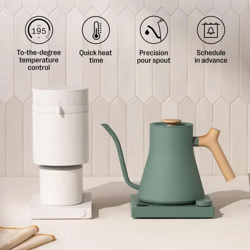 Miniatura 4 de Fellow Stagg EKG Pro Hervidor Eléctrico de Cuello de Cisne - Para Café y Té Vertido, Calentamiento Rápido, Control Preciso de Temperatura, Verde