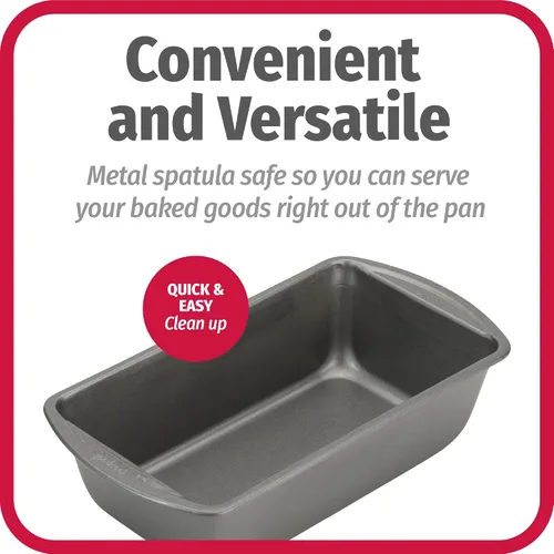 Miniatura 5 de Good Cook 4026 Bakeware nonstick, 9 x 5 pulgadas, gris