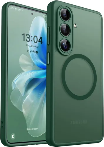 Miniatura 64 de CANSHN Funda diseñada para Samsung Galaxy A16-5G [protección completa de la cámara] [compatible con Magsafe] funda protectora trasera translúcida