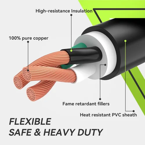 Miniatura 5 de RVMATE Divisor de secadora de 4 clavijas de 30 amperios, NEMA 14-30P a (2) receptáculo 14-30R Y de 26.5 pulgadas, chaqueta de PVC impermeable