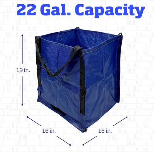 Miniatura 7 de DURASACK Bolsa de almacenamiento de alta resistencia de 22 galones, bolsa de mudanza de polipropileno tejido resistente, diseño reutilizable, Azul