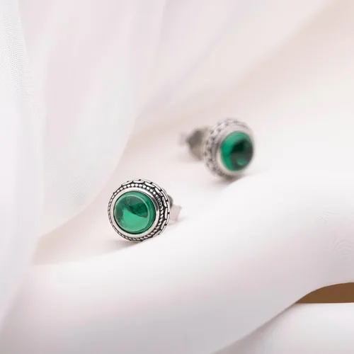 Miniatura 76 de Aretes de plata de ley con piedra natal de cristal real, joyería para mujer, moda occidental 925, envejecida, bohemia, hecha a mano, el mejor regalo