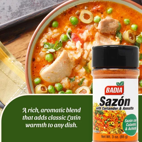 Miniatura 3 de Badia Sazon con cilantro y anatto, 3 onzas, mezcla de especias de sabor latino para cocinar, arroz, carnes y guisos