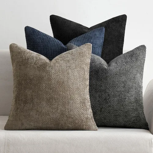 Miniatura 13 de MIULEE Paquete de 4 fundas de almohada para sofá, 16 x 16 pulgadas, fundas de almohada decorativas de felpilla suave color crema, fundas de cojín
