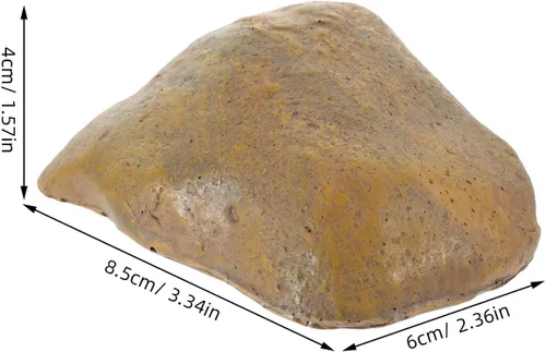 Miniatura 2 de Sosoport Stone Key Hider - Caja de almacenamiento de llaves de resina para exteriores, resistente a la intemperie, diseño de piedra falsa