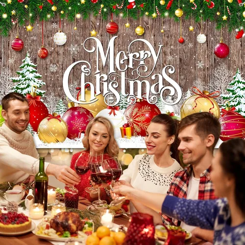 Miniatura 4 de Irenare Telón de fondo de Navidad, banner de Feliz Navidad, decoración para fiesta, fondo de fotografía de Navidad, accesorios para fotos