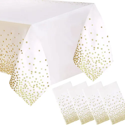Miniatura 13 de 2 Empaques Mantel de Plástico Negro, 54 pulgadas x 108 pulgadas Cubierta de Mesa Rectangular Desechable para Fiestas, Adecuado para Cumpleaños