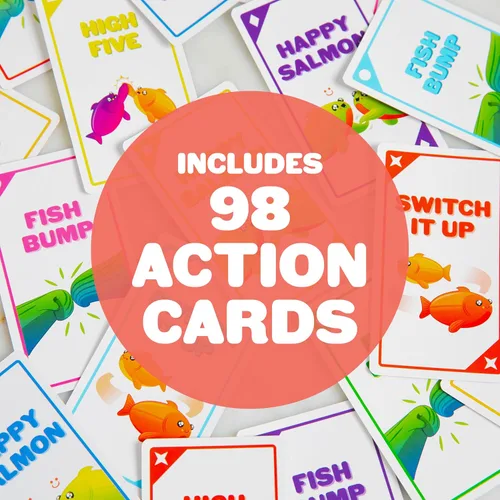 Miniatura 3 de Exploding Kittens Happy Salmon 3-8 Jugadores - Edades 6+ - Rondas de 90 Segundos - Juego de cartas fácil de aprender y de emparejar rápido - Juego