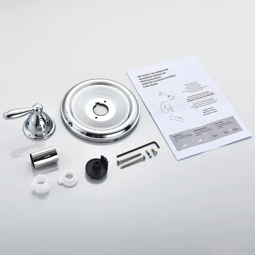 Miniatura 7 de Kit de accesorios para bañera y ducha con equilibrio de presión, compatible con válvula Moen Posi-Temp, cromado Cromo