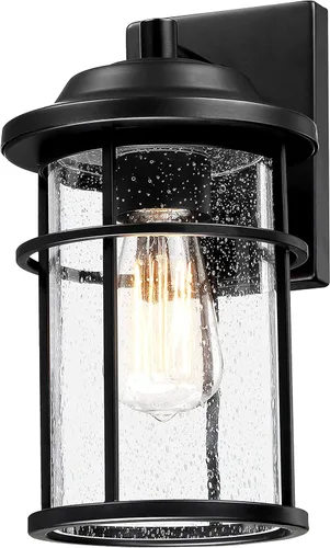 Miniatura 9 de Luces exteriores para casa, lámpara exterior, aplique de pared impermeable para exteriores, iluminación de montaje en pared negra antioxidante