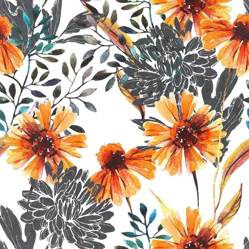 Miniatura 9 de ReWallpaper Papel tapiz floral removible de 17.5 pulgadas x 23 pies, papel de contacto floral vintage, papel tapiz de girasol amarillo, rollo
