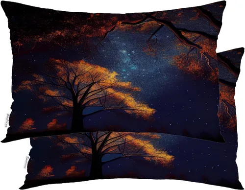 Miniatura 114 de Fundas de almohada con diseño de pinos y pájaros, bayas rojas, hojas de acebo, fondo beige, funda de cojín de mezcla digital, funda de almohada