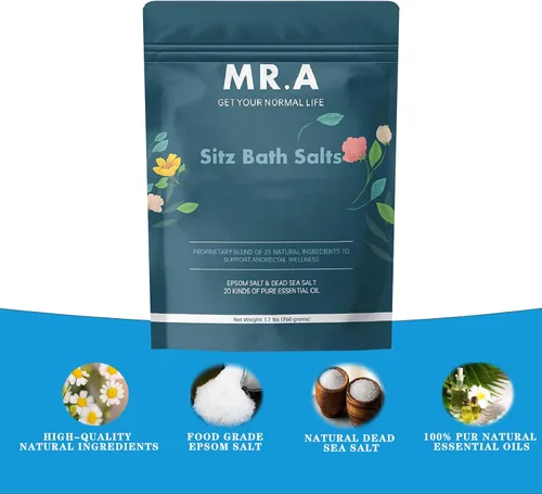 Miniatura 3 de Baño de asiento de 1.7 libras para hemorroides, 23 ingredientes de grado premium, fórmula avanzada de tratamiento de hemorroides, sal de Epsom, sal
