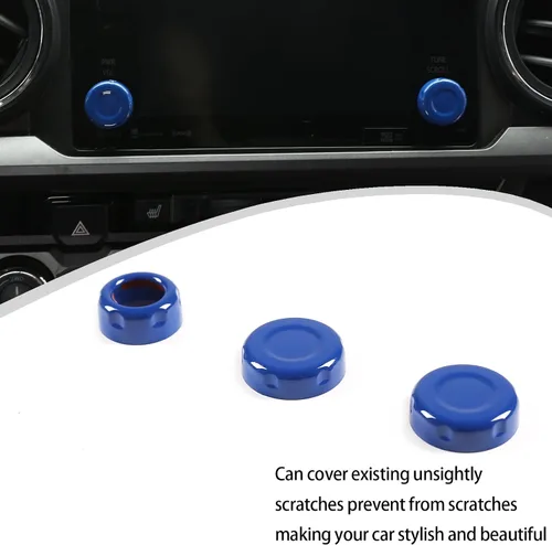 Miniatura 5 de Lcojicep Cubierta circular de botón de volumen para consola central de automóvil compatible con Tacoma 2015-2022, accesorios de decoración de ABS