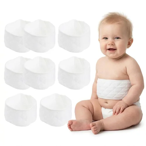 Healifty 10 unidades de bandas para el vientre del bebé, banda de algodón para el ombligo infantil, cordón umbilical para recién nacido, banda de