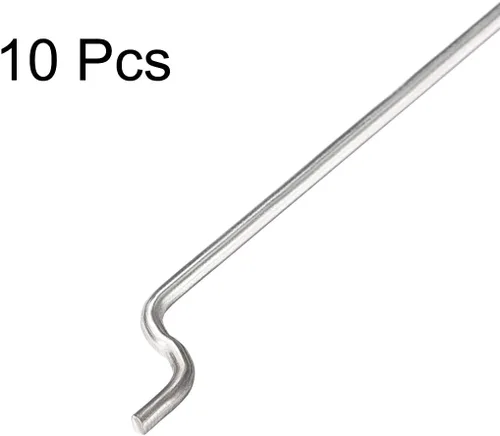Miniatura 3 de uxcell Piezas de acero Z de 0.039 in x 3.150 in (3.1 pulgadas) para repuesto de barras de empuje y avión RC (paquete de 10)