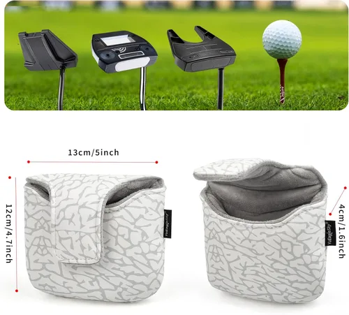 Miniatura 2 de Funda para Cabeza de Putter Mallet de Palo de Golf con Diseño de Bandera de EE.UU. - Cierre Magnético, Material de PU Duradero - Paquete Individual