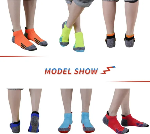 Miniatura 2 de JOYNÉE Mens Ankle Low Cut Athletic Tab Socks for Men Sport Comfort Cushion Sock 6 Pack