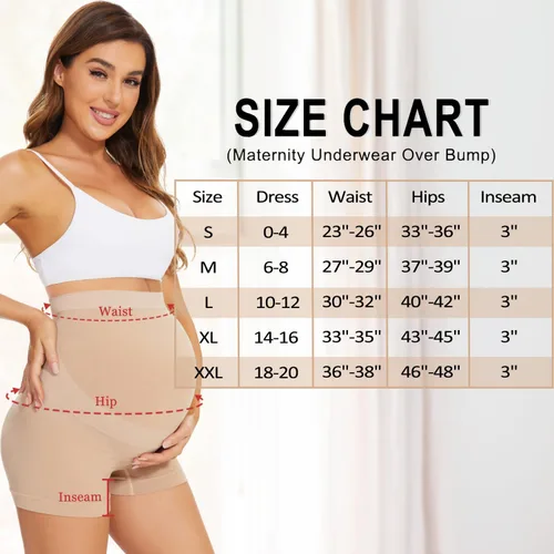 Miniatura 6 de Ropa interior de maternidad sin costuras para mujer, con cintura alta, para apoyo al vientre