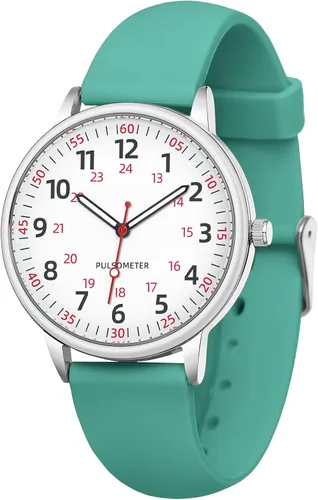 Miniatura 9 de IBSO Reloj de Mujer para Enfermera Fácil de Leer Esfera Relojes de Pulsera Correa de Silicona Resistente al Agua Relojes con Segundero y 24 Horas