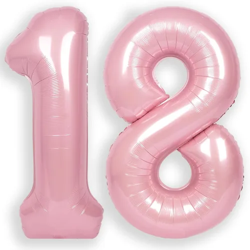 Miniatura 16 de Globo Número 0 de 40 Pulgadas para Niño o Niña Rosa Grande 0-9 Papel de Aluminio Mylar Grande Globo Número 0 Feliz Cumpleaños 0 Fiesta Aniversario