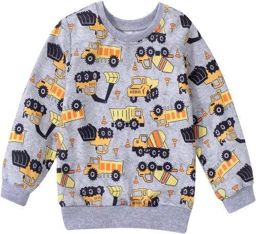 Popshion - Sudaderas de dinosaurios para niños, pulóveres deportivos de caricaturas de manga larga, tallas 1-7T