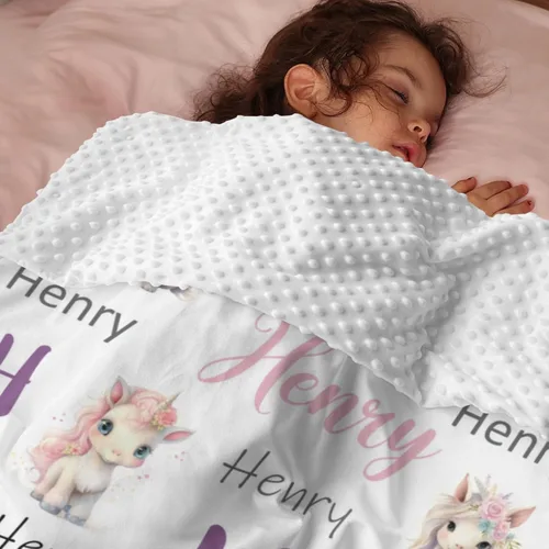 Miniatura 14 de Mantas de bebé personalizadas para niñas, manta de oso de bebé, manta de bebé de felpa suave Minky con nombre que recibe mantas para niñas, recién