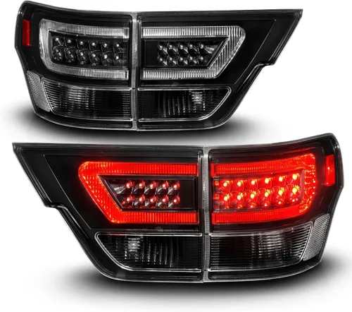 Miniatura 2 de AmeriLite Juego de luces traseras de repuesto para Jeep Grand Cherokee WK2 2011-2013, color negro, lado del pasajero y del conductor