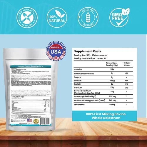 Miniatura 2 de BodyBoost Calostro instantáneo, 100% calostro bovino, suplemento de refuerzo inmunológico con inmunoglobulina y lactoferrina, súper alimento