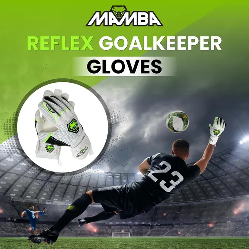 Miniatura 2 de MAMBA Reflex Guantes de portero Juvenil/Adulto Palma de látex de calidad y mano trasera Protección extraíble para la columna vertebral